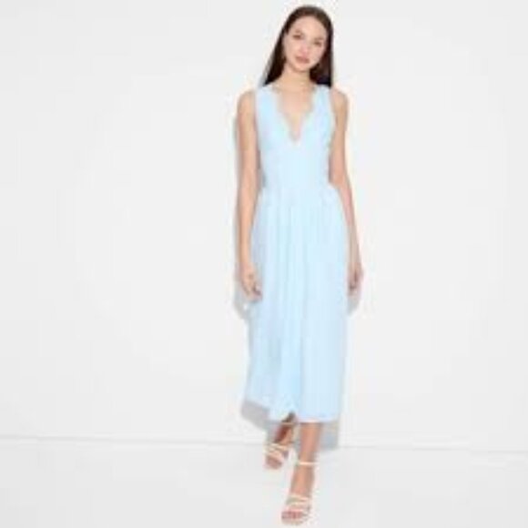 ~Women's Lace Maxi Sundress - Wild Fable Powder Blue~L~RARE!~NWT's - Picture 1 of 2